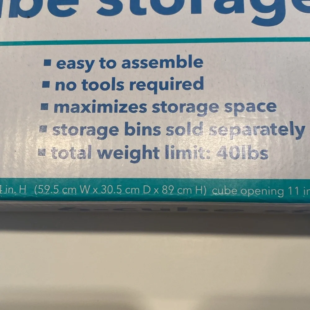 NIB 6-Cube Storage Rack - Picture 3 of 7